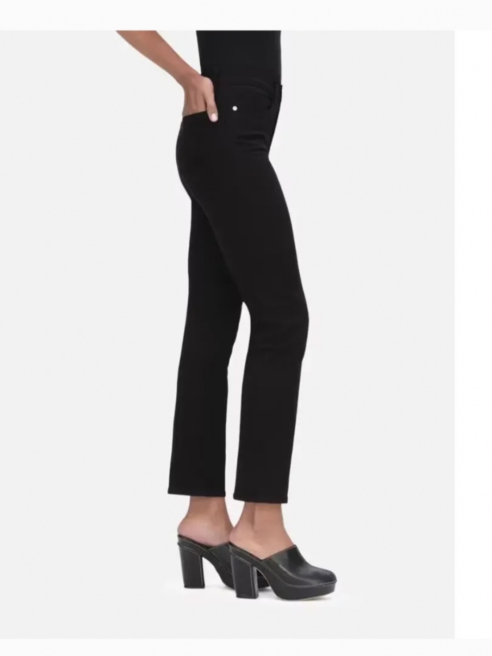Frame Le High Straight Ankle Black Jeans